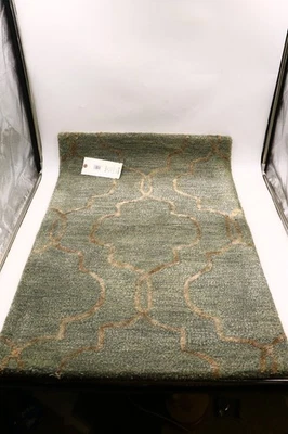 Tapete indiano Kenneth Mink feito à mão 2x3' Bordeaux marfim certificado Goodweave - Imagem 1 de 4