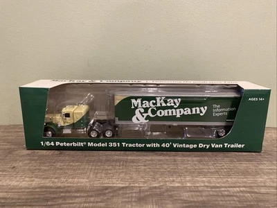 DCP 1/64 MacKay & Company Peterbilt Model 351 Tractor w/ 40 Vtge Dry Van Trailer - Image 1 of 4