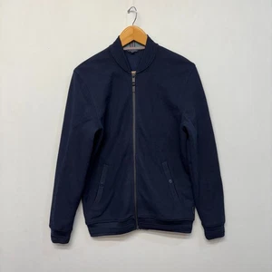 Ted Baker Men Full Zip Bomber Knit Jacket Size 2 Dark Blue D023 -29 - Picture 1 of 16