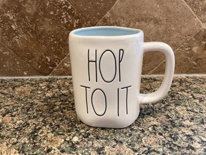 Rae Dunn Hop To It White Coffee Tea Mug Artisan by Magenta Spring Easter - Picture 1 of 3