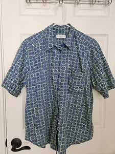 Mujer ELISABETH Liz Claiborne Talla 14 Antigua Cerámica Mosaico Campamento Camisa Mujer - Imagen 1 de 4