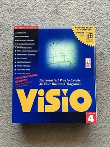 Visio Version 4 Microsoft Windows 95 International Version CD - Photo 1/8