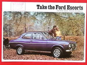 1974 FORD ESCORT Mk1 Sales Brochure - 1300E Sport XL L Estates *Mint Condition* - Picture 1 of 7
