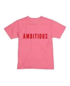 Phenomenal Ambitious Printed T-Shirt Kids M (8-10) Pink Short Sleeve Pullover~ - Picture 1 of 14