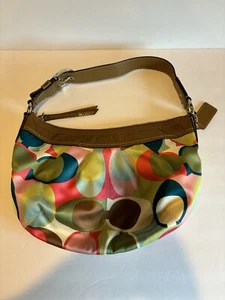 Women’s Coach Handbag Purse Colorful Leather Strap - Picture 1 of 7