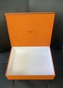 Hermes Empty Orange Box 11” x 9” x 2.75” Authentic W/ Markes. - Picture 1 of 10