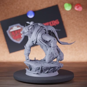 Hombre Lobo Jefe Miniatura Cambiador de Forma Monstruo Mini Mazmorras y Dragones 5e DnD - Imagen 1 de 8