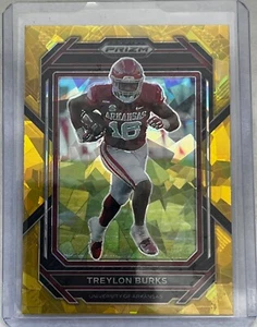 Treylon Burks 2023 Panini Draft Picks Prizm Gold Ice Football #98 Arkansas - Picture 1 of 2