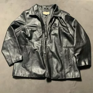 Charles Klein Woman leather jacket 20W NO ZIPPER!!!!!!! - Picture 1 of 4