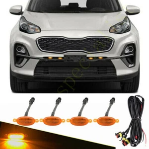 For Kia Sportage 2012-2021 Front Grille yellow LED Light Raptor Style DRL Lamp - Picture 1 of 4