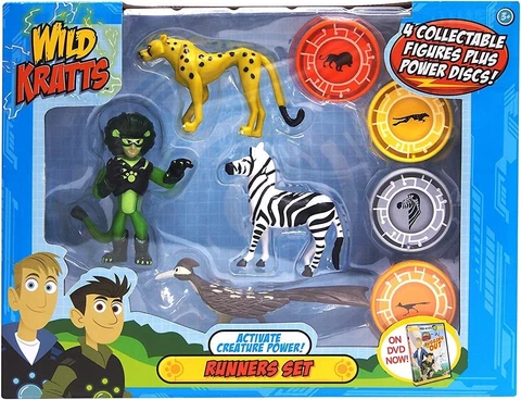 Wild Kratts 4-Pack Action Figure Set - Activate Creature Power - Runners Cover