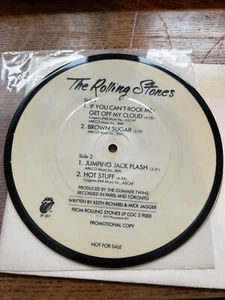 Rolling Stones rare 1977 promo Picture Disc 45  EP EP287 Brown Sugar Jumpin - Picture 1 of 3