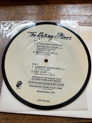 Rolling Stones rare 1977 promo Picture Disc 45  EP EP287 Brown Sugar Jumpin Foto 1 de 3