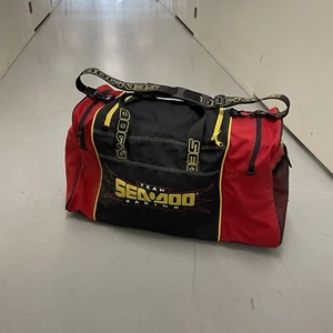Bolso de Lona De Colección Años 90 00 Team Sea Doo Seadoo Racing 23” X 15” X 12” Rojo Negro - Imagen 1 de 18