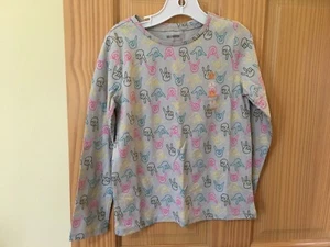 NWT Gymboree Sign Tee Shirt Top Girls Outlet Long sleeve Gray 5/6,7/8,10/12 - Picture 1 of 1
