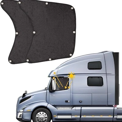 2x for Freightliner Cascadia Semi-Truck Side Window Privacy Sun Shade UV Block - Изображение 1 из 4