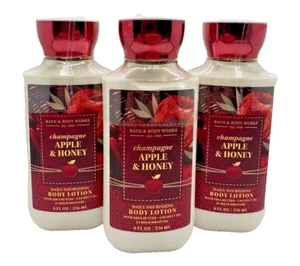 Bath & Body Works 3er-Set Champagner Apfel & Honig tägliche Körperlotion Creme 8 Oz. Neu - Bild 1 von 2
