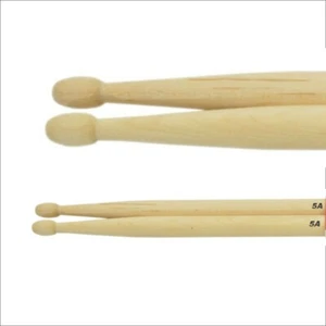 12 Pairs Drum Sticks Size 5A Maple Wood Tip - Picture 1 of 3
