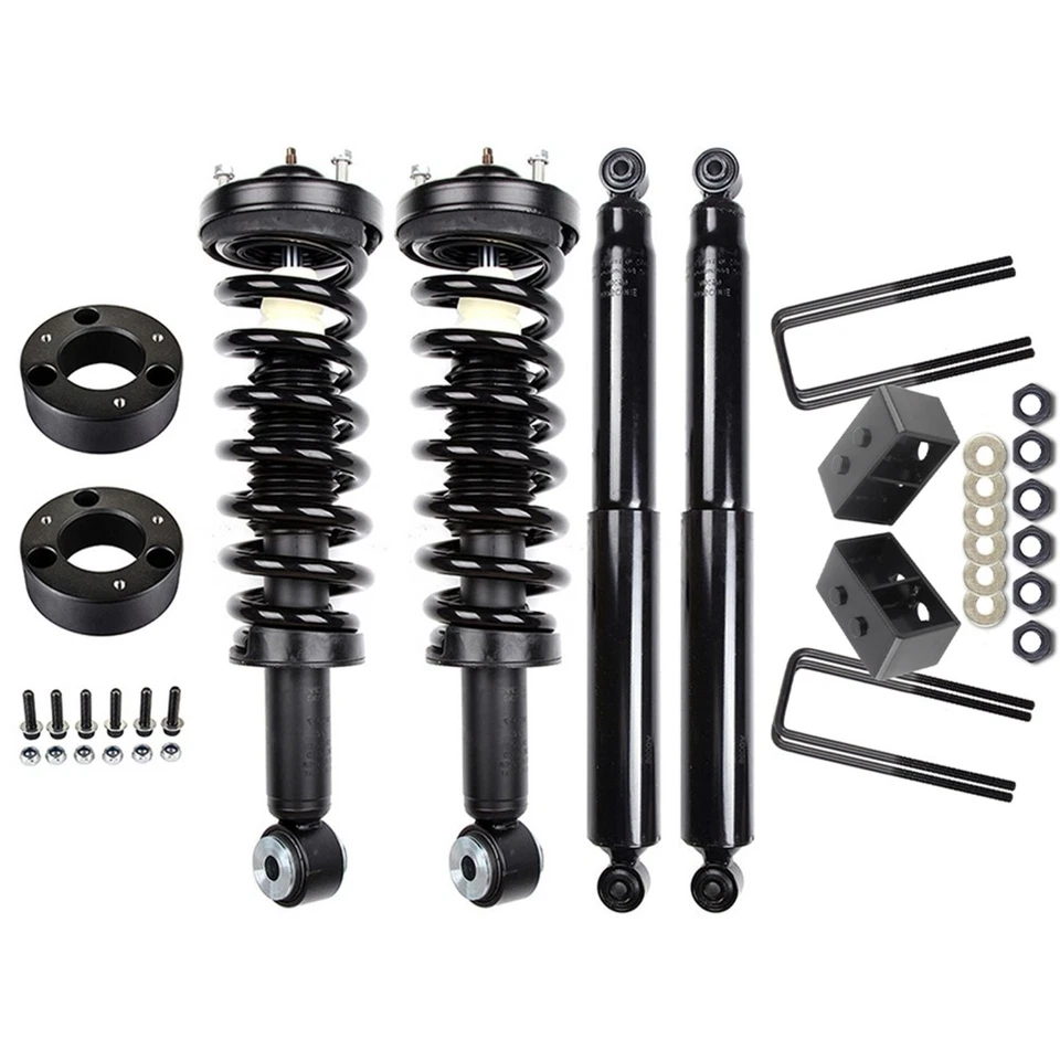 3" F + 3" R Leveling Kit & Front Struts & Rear Shocks Fits 2004-2008 Ford F-150 Foto 1 de 4