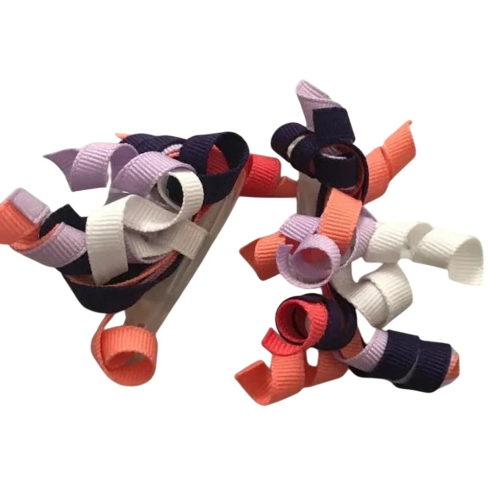 Usado en Excelente Condición Gymboree Cuento de Hadas Bosque Rizos Correas Blanco Púrpura Coral Melocotón Foto 1 de 3