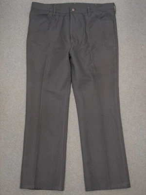 RC03409 VINTAGE 1990s **WRANGLER** STA-PREST POLY PANTS 40x30 (msr 40"x30") GRAY - Image 1 of 4