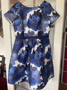 Chi Chi London Blue Floral Occasion Dress Size 16 - Picture 1 of 10