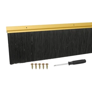 Tür Boden Kehrer 39" L x 4,9" B H-Form Aluminium Halter 3,9 Zoll PP Bürste Gold - Bild 1 von 5