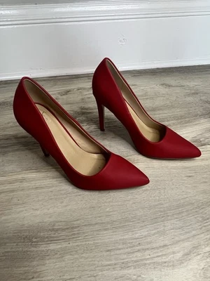 Zapatos Delicious Cindy’s Rojo Punta Punta Stiletto 4 Pulgadas Tacones Para Mujer Talla 6.5 M Foto 1 de 4