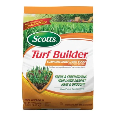Comida para césped Scotts Turf Builder SummerGuard con control de insectos, fertilizante y Foto 1 de 4