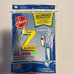 Hoover Vacuum Bags Type Z For Upright USA Genuine 3 Bag - Picture 1 of 2