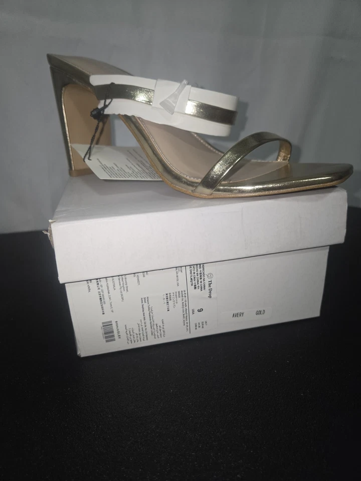 Zapatos de vestir para mujer de tacón alto The Drop Avery Gold talla 8,5 8 1/2 Foto 1 de 1