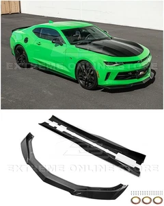 For 16-18 Camaro RS | ZL1 Style GLOSSY BLACK Front Lip Splitter & Side Skirts - Bild 1 von 24