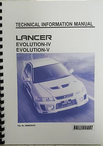 MITSUBISHI LANCER EVO IV / V - 4 5 - TECHNICAL INFORMATION MANUAL - Picture 1 of 3