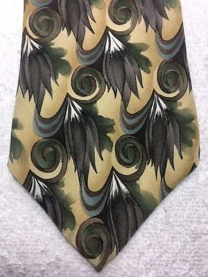 Corbata para hombre Miracle Expressions dorado verde marrón azul 4 x 57 nueva sin etiquetas Foto 1 de 4