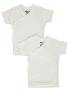 First Essentials Baby Unisex 2-Pack Short-Sleeved Snap Shirts