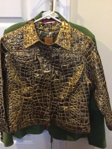 Ruby Rd Ladies 8P Full Button Gold Jacket, NWOT - Picture 1 of 9