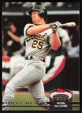 1993 Stadium Club Murphy #153 Mark McGwire Oakland Athletics