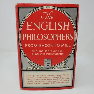 The English Philosophers from Bacon to Mill - 1939, Modern Library G 47 - HC DJ - Imagem 1 de 4