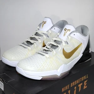 Nike Zoom Kobe VII 7 System Elite 2012 511371-100 White Metallic Gold US 11 DS - Picture 1 of 13