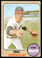 1968 Topps 286 Cecil Upshaw   Atlanta Braves  Baseball Card