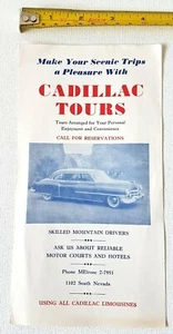 CADILLAC TOURS South Nevada Pikes Peak VINTAGE BROCHURE 50's Will Rogers Shrine - Picture 1 of 3