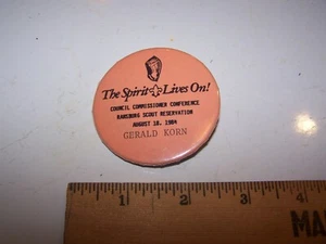Pin de botón retrovisor Boy Scouts Boy Scouts 1984 Commissioner Conference - Imagen 1 de 2