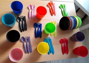 "Youngever" / 54 teiliges Kunststoff Kindergeschirr Set - Bild 1 von 12