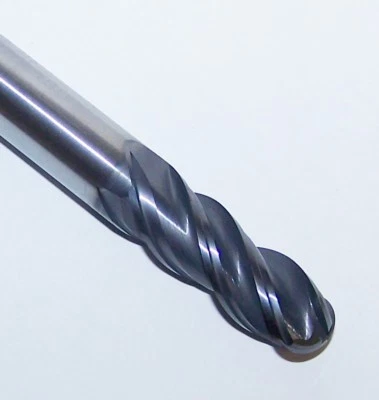 3/8" (.375") Garr Tool 4 Flute Carbide Endmill Ball End 50257 - STEEL /TITANIUM - Image 1 of 3