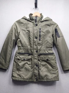 Urban Republic Jacket Girls XL 16 Green Sherpa Lined Full Zip Snap Zip Pockets - Picture 1 of 7