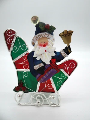 Подсвечник Santa & Sleigh Tealight цветное стекло международная серебряная компания - Изображение 1 из 4