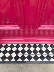 Victorian Black Square Tiles Reclaimed Antique x1 (Craven Dunhill & co) 2¼"x2¼" - Picture 1 of 7