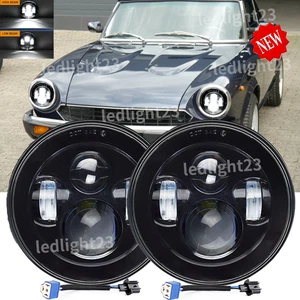 2PCS Fit for FIAT 124 Spider 1966-1985 7" BRIGHT LED Headlight Hi/Lo Beam DOT - Picture 1 of 14