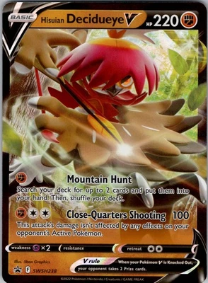 Hisuian Decidueye V Promo SWSH: Sword & Shield Promo Cards SWSH238 NM Holo - Image 1 of 2