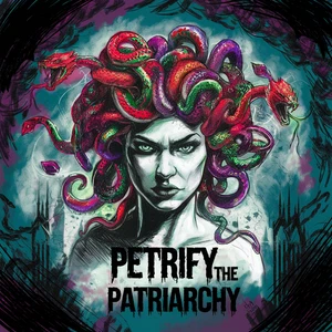 Medusa Feminist Vinyl Sticker 4in Petrify the Patriarchy Gothic Waterproof Decal - Picture 1 of 2